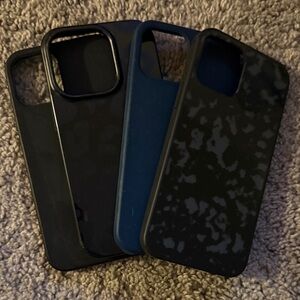 Sleek Black and Blue Phone Cases